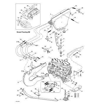 01- Engine Support And Muffler (Grand Touring SE)