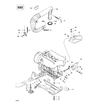 01- Engine Support And Muffler (503)