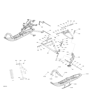 07- Front Suspension And Ski Renegade - 850 E-TEC - Package Adrenaline
