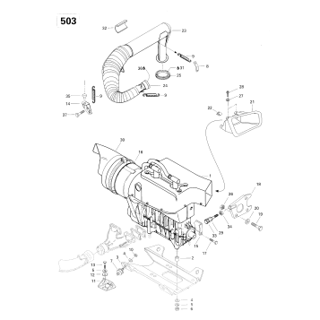 01- Engine Support And Muffler (503)