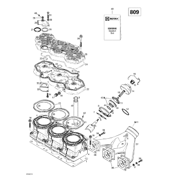 01- Cylinder, Exhaust Manifold (809)