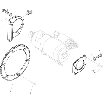 04- Electric Starter Bracket E, E LT, LE