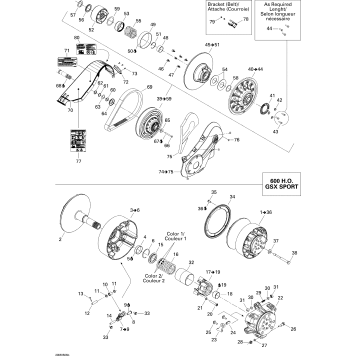 05- Driven Pulley GSX 600 HO