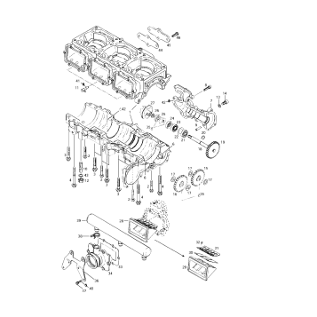 01- Crankcase, Reed Valve, Water Pump