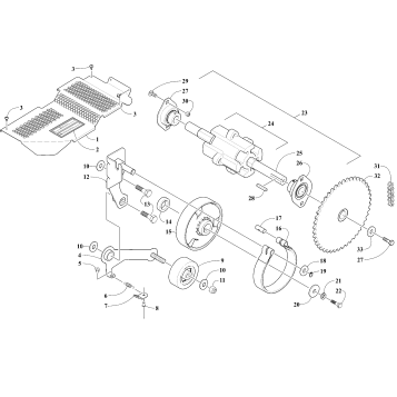 Drive Train Shaft and Brake