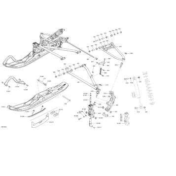07- Front Suspension And Ski MXZ Engine 600HO E-TEC, 900 ACE, 1200 4-TEC - Package Blizzard