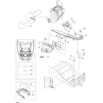 01- Exhaust System, Skandic 550F