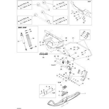 07- Front Suspension And Ski GSX 380F