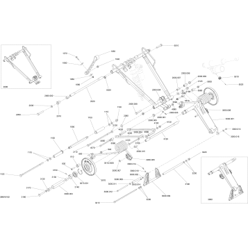 08- Rear Suspension Renegade - 850 E-TEC - Package BackCountry X - Superior