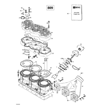 01- Cylinder, Exhaust Manifold (809)