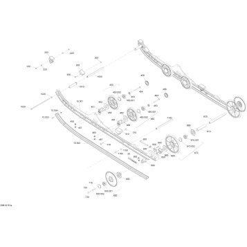 08- Rear Suspension Renegade - 850 E-TEC - Package BackCountry - Inferior
