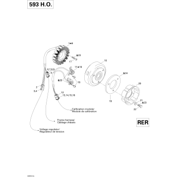 03- Magneto (12V, 360W) (593 HO)