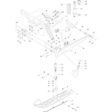 07- Front Suspension And Ski E, E LT, LE