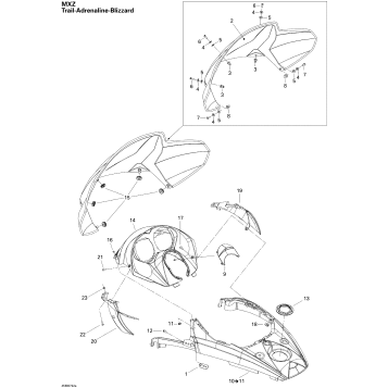 09- Windshield And Console 500 SS, 600 HO