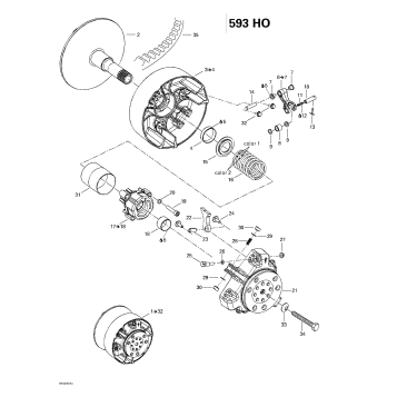 05- Drive Pulley (593 HO)