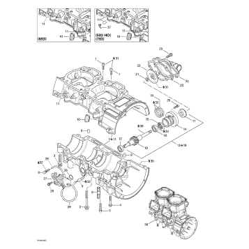 01- Crankcase, Water Pump And Oil Pump