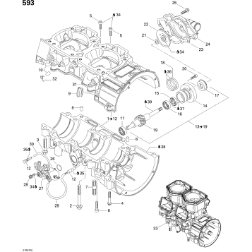 01- Crankcase, Water Pump And Oil Pump