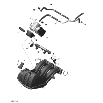 01- Rotax - Air Intake Manifold And Throttle Body