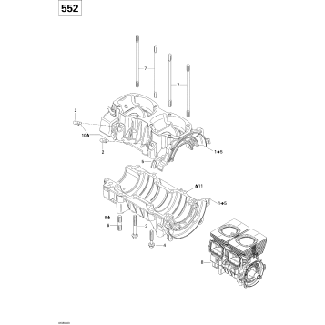 01- Crankcase SKANDIC (550F)