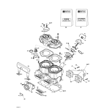 01- Cylinder, Exhaust Manifold, Reed Valve