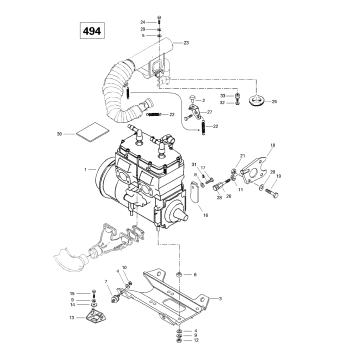 01- Engine Support And Muffler (494)