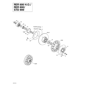 05- Driven Pulley (RER 600 HO, RER 800