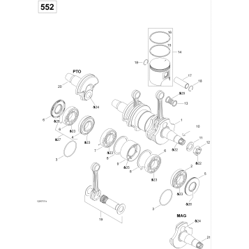 01- Crankshaft And Pistons 550F SUV