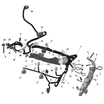 01- ROTAX - Engine Harness And Electronic Module - DSHOT