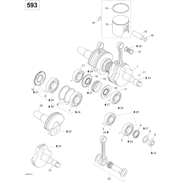 01- Crankshaft And Pistons 600 SUV