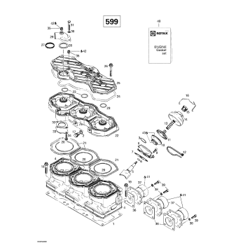 01- Cylinder, Exhaust Manifold (599)