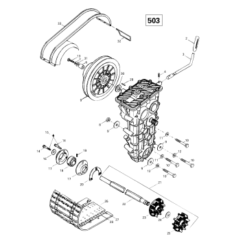 05- Drive Axle, Track And Belt Guard (503)