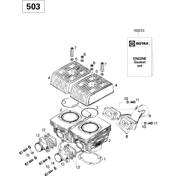 01- Cylinder And Exhaust Manifold 503