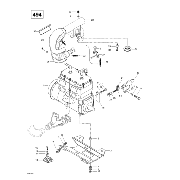 01- Engine Support And Muffler (494)