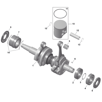 01- ROTAX - Crankshaft and Pistons