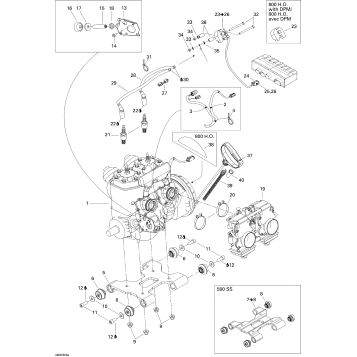 01- Engine And Engine Support, 800HO