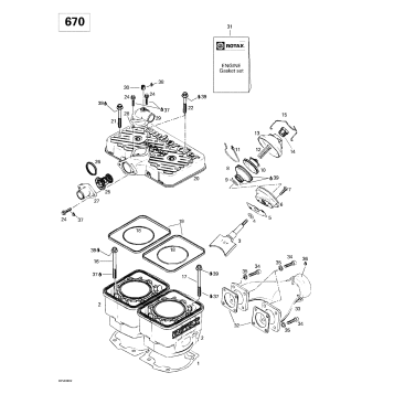 01- Cylinder, Exhaust Manifold (670)