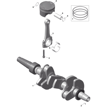 01- ROTAX - Crankshaft and Pistons