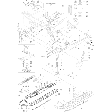 07- Front Suspension And Ski 500