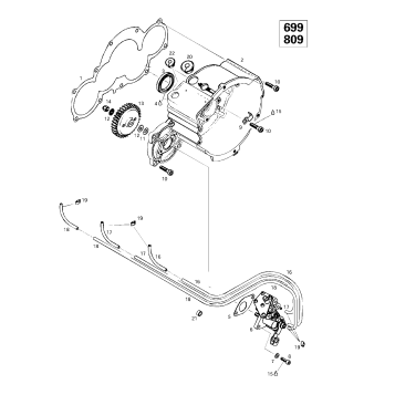 03- Ignition Housing Oil Pump (699, 809)