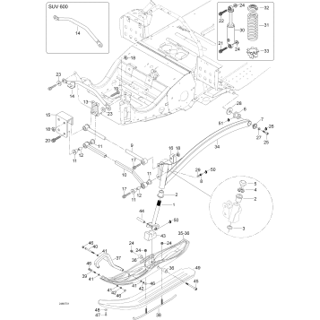 07- Front Suspension And Ski 550F SUV