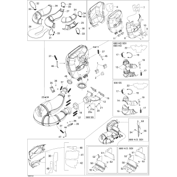 01- Exhaust System 600 HO SDI