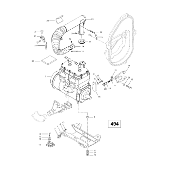 01- Engine Support And Muffler (494)