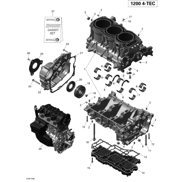 01- Crankcase - 1200 iTC 4-TEC