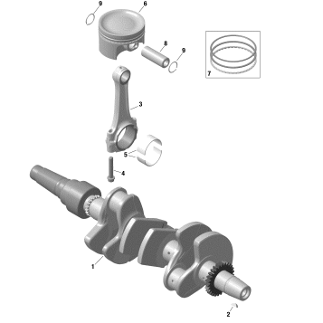 01- ROTAX - Crankshaft and Pistons