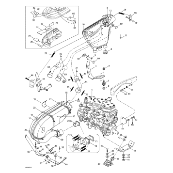 01- Engine Support And Muffler
