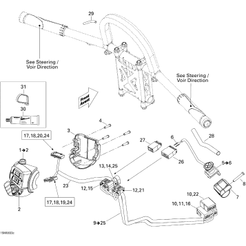 10- Steering Wiring Harness 600HO SDI, Renegade
