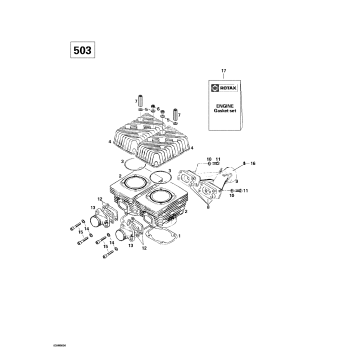 01- Cylinder, Intake Exhaust Manifold (503)