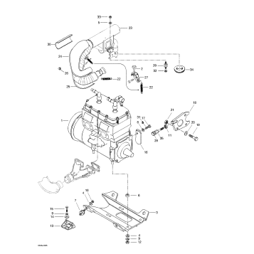 01- Engine Support And Muffler