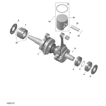 01- Rotax - Crankshaft And Pistons