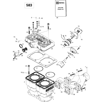 01- Cylinder And Exhaust Manifold 583